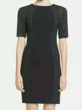 TED BAKER LONDON 'ABRIAL' MESH PANEL DRESS, SZ TED 0 US2 Black